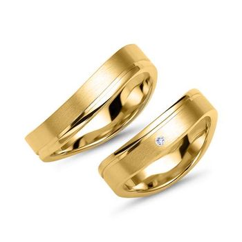 Alianzas de oro con diamante