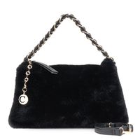 bolso de hombro de piel sintetica suave con correa para el hombro black