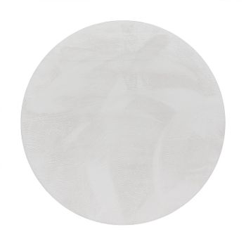 Alfombra suave Solina blanco 200 cm redondo