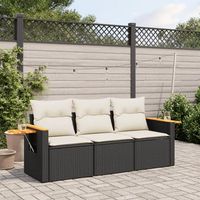conjunto de sofas de jardin con cojines 3 uds  mueble jardin mesa y sillas ratan sintetico negro cfw883136
