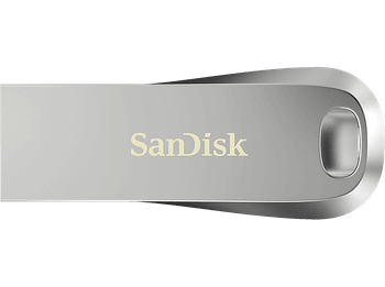 Memoria USB 64GB - SanDisk Ultra Luxe, 3.2, 150 MB/s, Protección por Contraseña, Diseño metálico, Plata