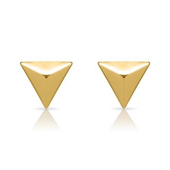 Pendientes pirámide plata 925 bañados en oro