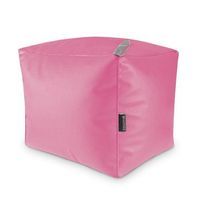 puff cuadrado polipiel exterior rosa happers