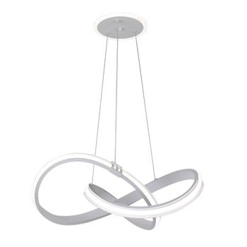 Colgante glow blanco 129w 3000-4000-6000k 10920lm c/luz ambiente remoto y reg.intensidad regx58x58cm