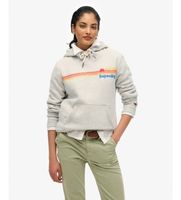 superdry para mujer w2012488a sudadera con capucha rainbow stripe gris xl casual algodon