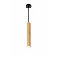 lampara de techo tubo aluminio efecto madera d40 cm