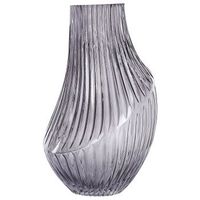 florero de vidrio gris 36 cm abstracto moderno sala de estar dormitorio myrsina