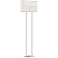 homcom lampara de pie para salon 150 cm con pantalla de tela luz nocturna interruptor de pie y base metalico blanco   aosom espana