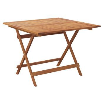 Mesa De Jardín | Mesa De Exterior Plegable Madera Maciza De Acacia 90x90x75 Cm