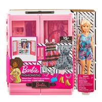 barbie fashionistas armario portatil con muneca y accesorios 3 anos