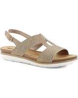 de inblu sandalia confort para mujer pg34 color beig