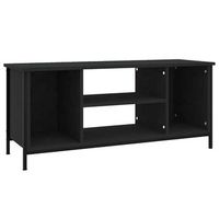 mueble de tv  mueble de salon  gabinete de tv madera contrachapada negro 102x35x45 cm