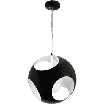 Lámpara de techo colgante ERINA 1xE27 38d Negro/Blanco