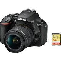NIKON D5600 KIT AF-P 18-55MM F3.5-5.6G VR + 64GB tarjeta SD
