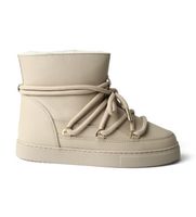 inuikii para mujer 10010030252 botas de piel full leather beige 38 plano cordones casual clasico