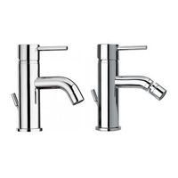 conjunto de grifos para lavabo y bide cromados  salice