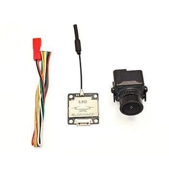 Cámara FPV 5.8G 48CH 1200TVL y VTX Potencia ajustable (Pit/25-600mW) Transmisor analógico CMOS de 2.5 mm para drones RC