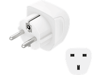 adaptador de viaje - hama 223459 tipo g 3 pines compatible inglaterra commonwealth y reino unido blanco