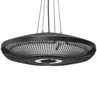 outsunny calefactor por infrarrojos terraza colgante 2000 w con luz led control por tactilmando 2 niveles calor y temporizador