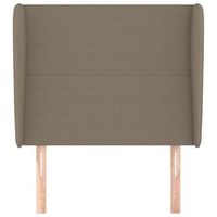 cabecero cama mueble de dormitorio con orejas de tela 83 x 23 x 118128 cm gris topo m020003477