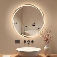 espejo nettlife con iluminacion espejo de bano redondo led espejo de bano 70cm redondo ip44 espejo de bano con tactil