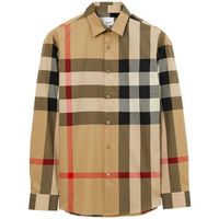 burberry camisa manga larga shirt 8071445 1001 beige para mujer