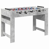 mesa de futbolin gris concreto 125 x 605 x 80 cm vidaxl
