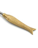 cuchara de laton en dorado 20x4x1 cm
