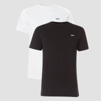 camiseta de manga corta para hombre pack de 2 - blanconegro - xxxl