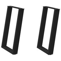 patas para mesa comedor forma u 2 uds  patas para mesa acero negro 60x72-73 cm