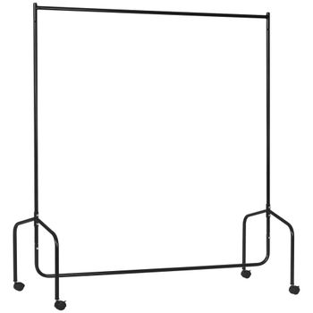 Perchero colgador con ruedas 150x60x170 cm negro