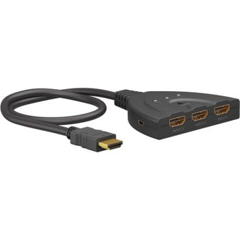 Conmutador HDMI Goobay 58488 3 entradas 4K UHD 60 Hz compacto