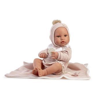 Muñeca Recién Nacida Erika Toquilla Rosa 42cm