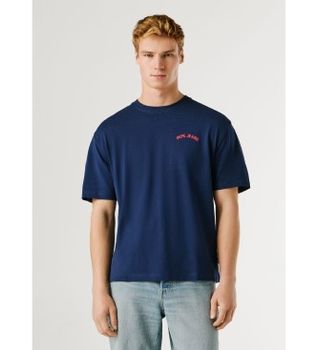 Pepe Jeans para hombre. PM5010319 Camiseta Gideon marino (S), Casual, Algodón, Manga corta