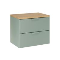mueble bajo lavabo 60cm encimera mate paneles laminados verde