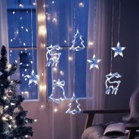 aigostar cortina de luces con control remoto 306m 120 led luces de cadena de cortina navidad 8 modos cadena de luces de brillo ajustable ip44 para interior exterior fiesta blanco frio