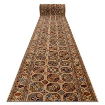 Alfombra De Pasillo Lana Keshan 7874/53555 Oriental Beige / Terracota  100x110 Cm