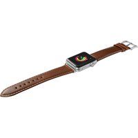 laut apple watch 42  44 mm oxford leather loop strap - tobacco small