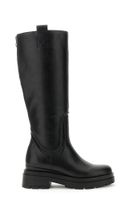 botas altas de piel recubierta black