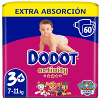 dodot panales activity extra t3 7-11 kg 60 uds