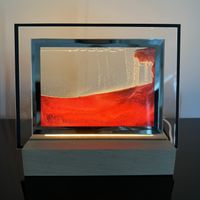 moodscape led sand picture - rectangular wooden base