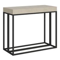 consola extensible 90x40300 cm efecto madera cachemira hierro