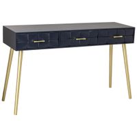 recibidor de madera negro 132x41x79h cm