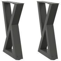 patas de mesapierna de mesa centro 2 uds acero antracita 38x42-433 cm