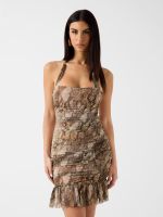 vestido mini drapeado