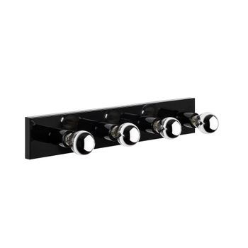 Lámpara De Pared Mirro-12240 Negro Metal Vidrio 10x10x60