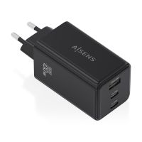 cargador gan aisens asch-100w3p052-bk 100w 2x usb-c pd30 qc40 qc50 1x usb-a qc30 negro