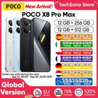 smartphone poco x8 pro max 5g version global mediatek dimensity 9500s pantalla amoled ultra-brillante de 683 15k 120hz 8500mah nfc