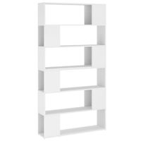 estanteria divisor de espacios madera blanco 100x24x188 cm