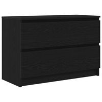 mueble de tv de madera de ingenieria negro 80x35x54 cm vidaxl